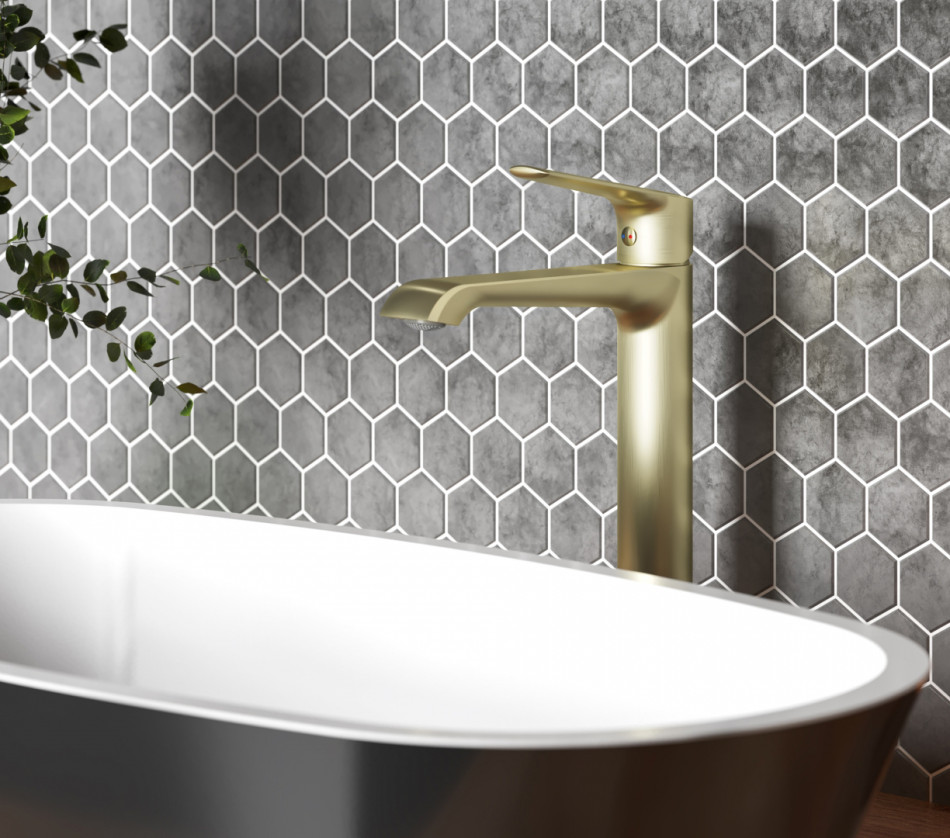 Aqualla Brushed Bronze Bathroom Tap